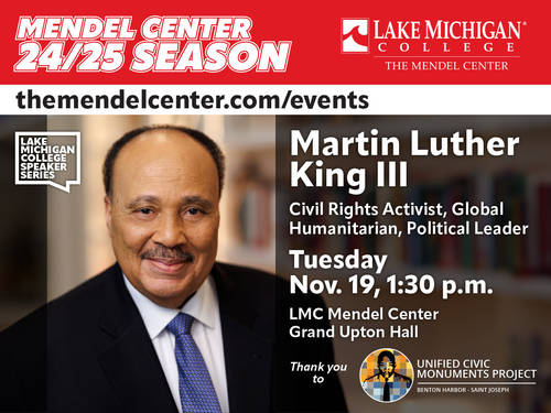 Martin Luther King III to speak as part of the LMC Speaker Series